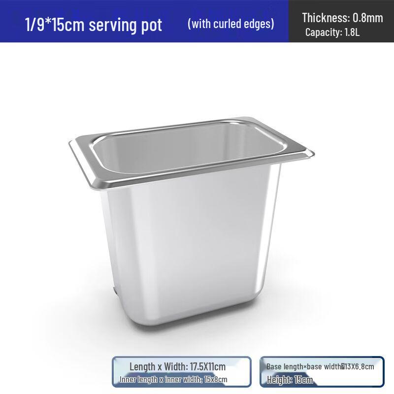 Xuankunpai Rectangular Stainless Steel Food Pan with Lid