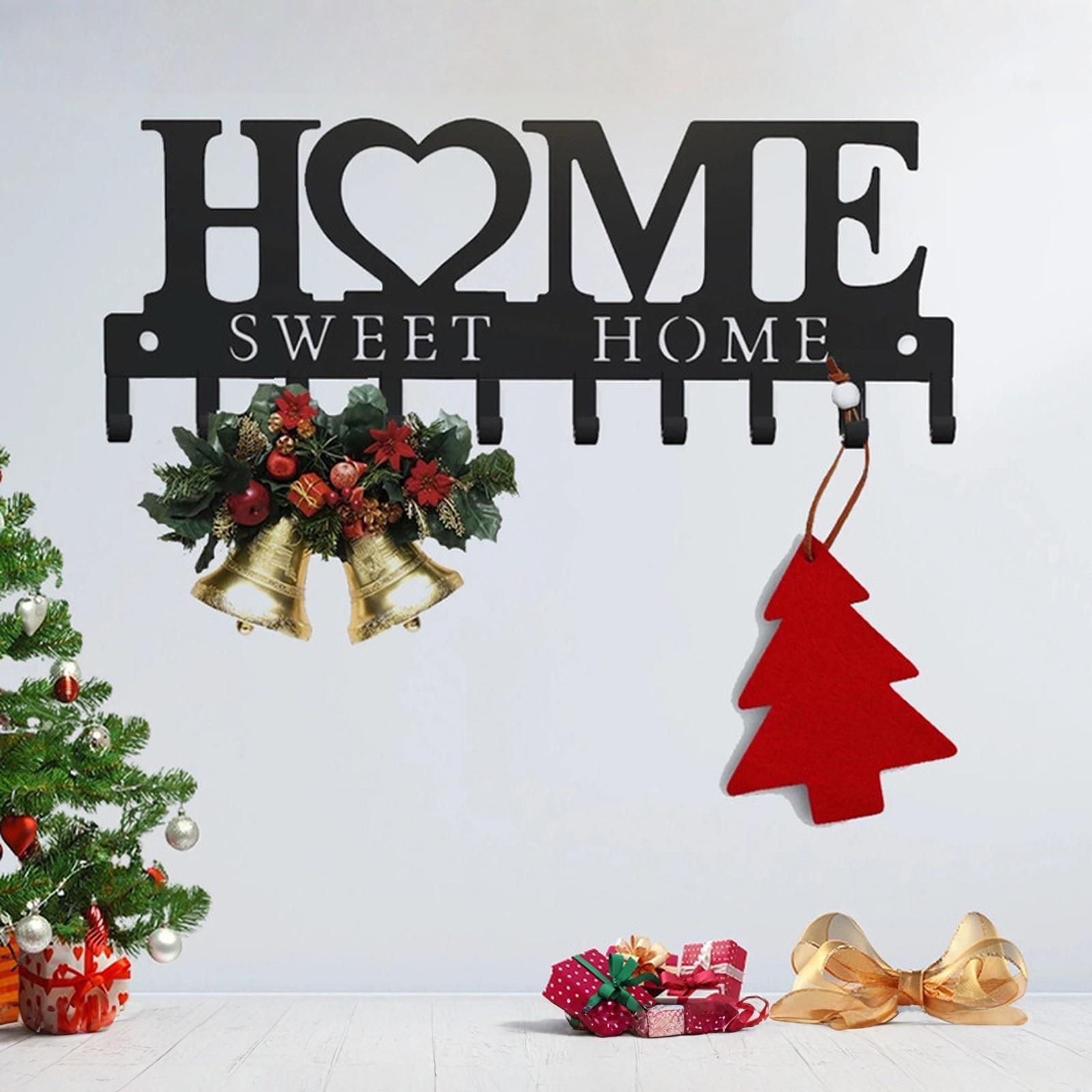 

Metal Art Key Rack Wall Shelf: Iron HOME Hook For Coat, Bag & Door/Wall Storage One Size