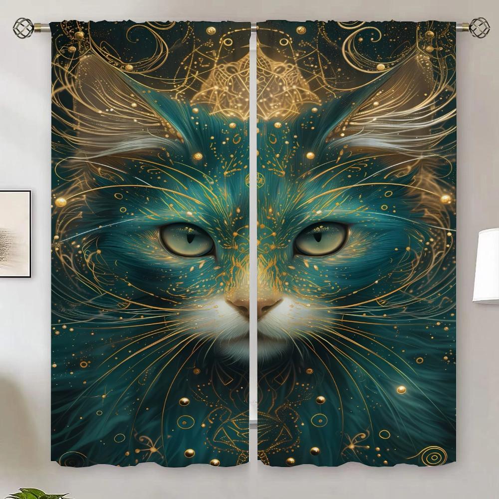 

Noble Cat Шторы затемняющие шторы 100% кухонные шторы для камер Рождественское украшение спальни Современное украшение дома W50xH70cmx2pcs-CL