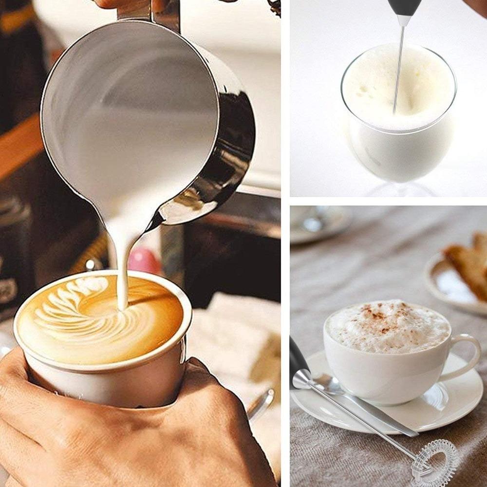 Mini Milk Frother Handheld Foam Maker for Lattes Whisk Coffee Cappuccino Matcha Hot Chocolate Egg Beater Drink Mixer
