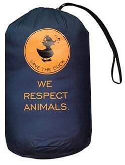 Winter Jacket Save The Duck with Quilted Vest and Stand-up Collar In Blue Microfiber