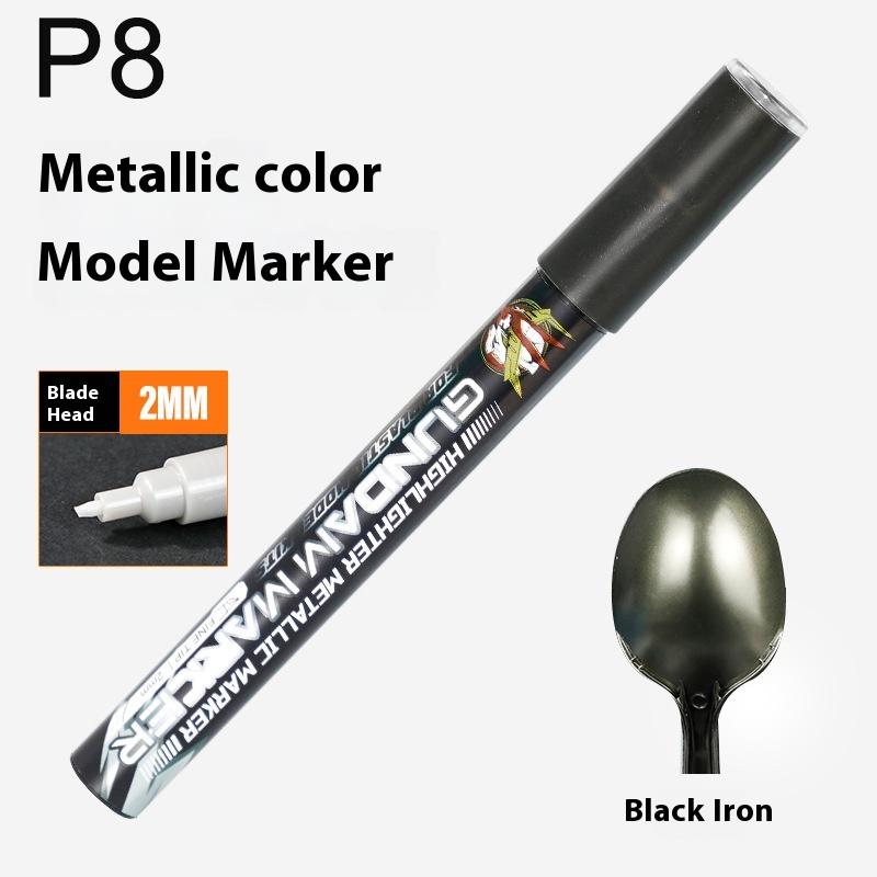 

Metallic Markers Colouring Pens For Mech Painting Paint Marker Pen Reflective Paint Model Marker Pen Drawing Students Supplies
