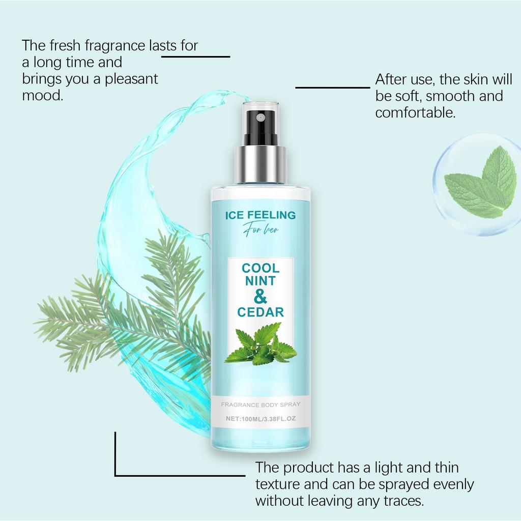 Fresh Body Spray Floral Fruity Fresh Body Neck Wrist Stay  Portable Elegant Mist Perfume100ml