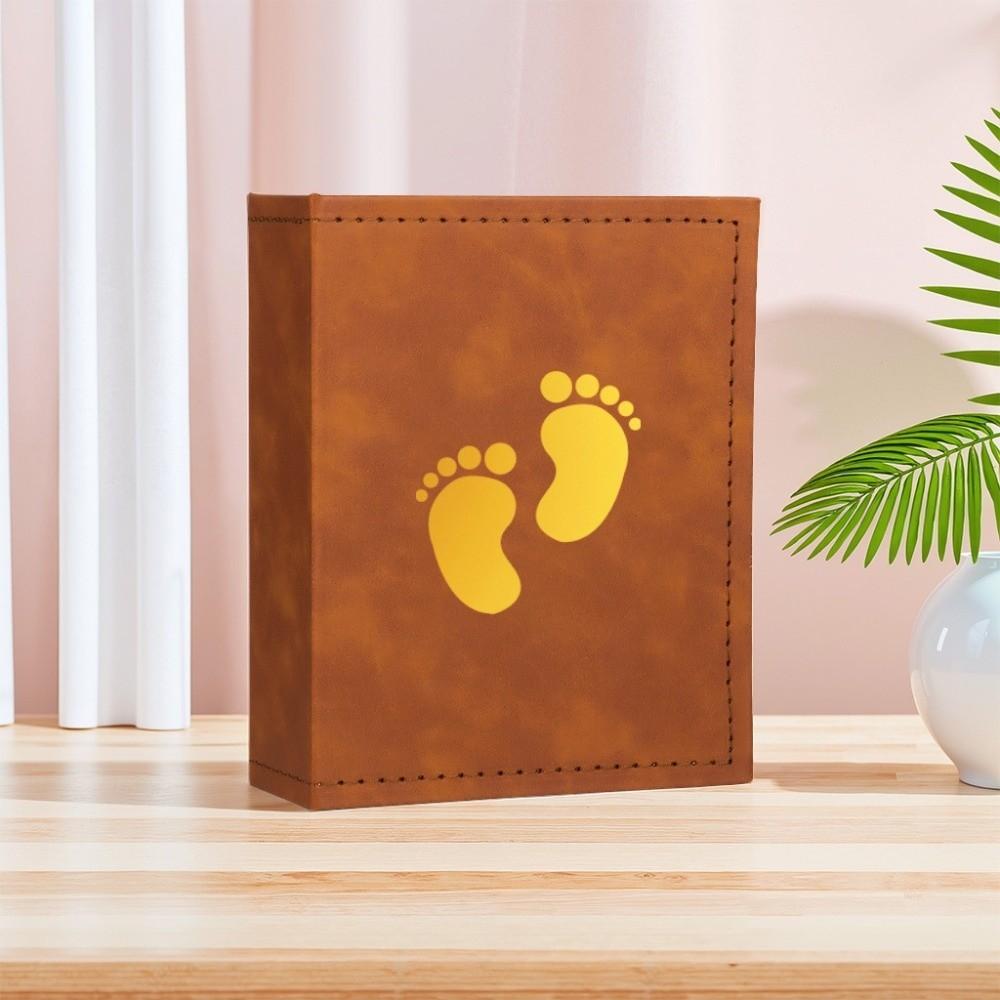 6 Inch 100 Pockets Photo Album Gold Stamped Insert Pocket Design Photo Storage Album Leather Surface Laminated Compatible