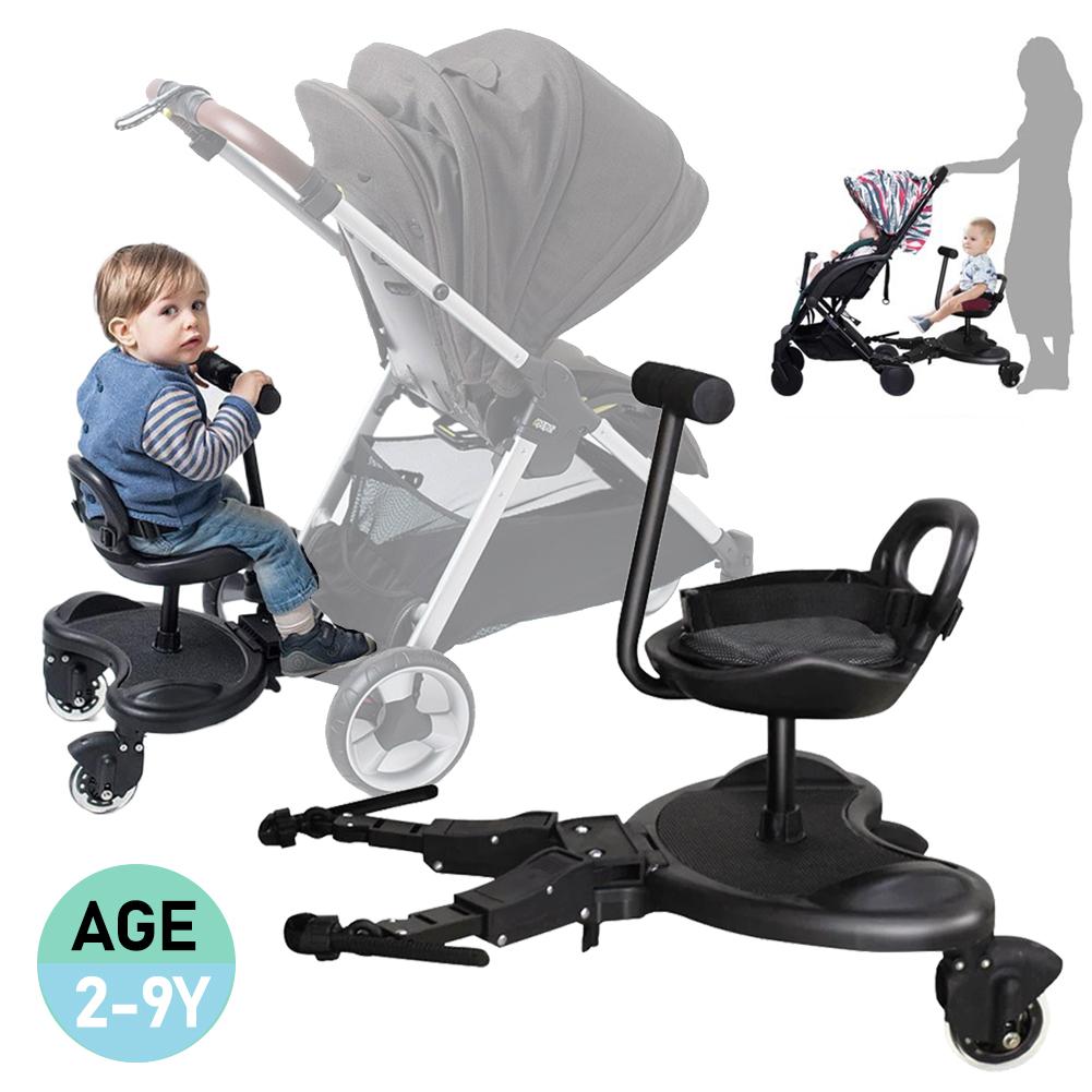 Universal Baby Strollers Pedal Adapter Trolley Auxiliary Trailer Buggy Pushchair Standing Seat Pushchair Step Board Accessories