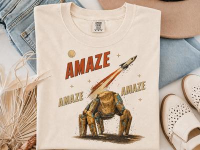 Project Hail Mary Shirt, Retro Sci Fi Rocky Alien Graphic Tee