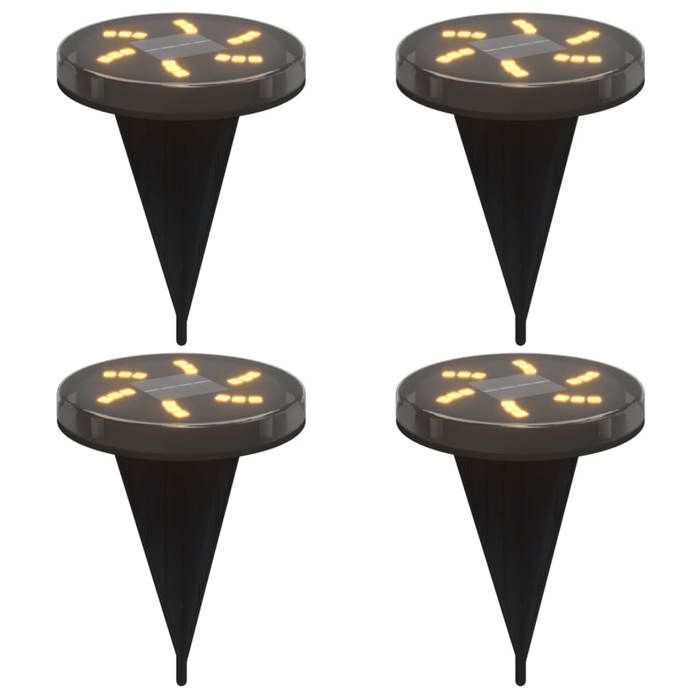 VidaXL Solar Ground Lights and Outdoor Ground Stakes 4 Pcs, Solar Ground Lighting, Solar Landscape Lighting At 4008196