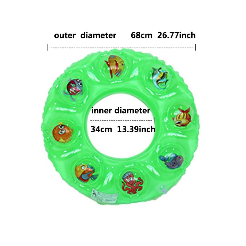 1 buc. Airbag dublu îngroșat Cerc de înot gonflabil de cristal pentru piscină de vară pentru copii, jucării de plajă pentru siguranță în apă plutitoare