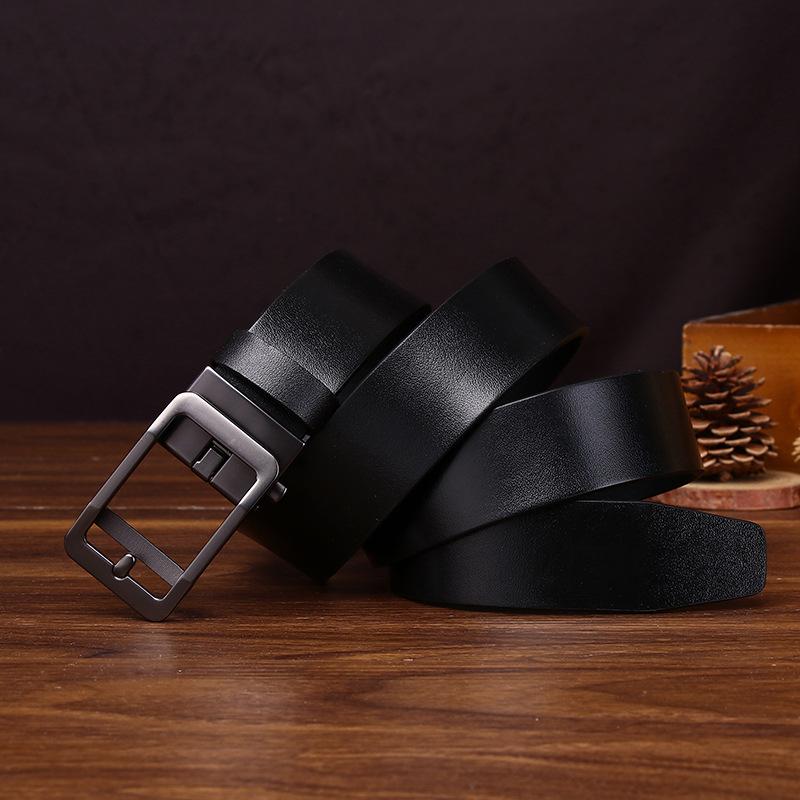 

Новый Дизайн Автоматическая Пряжка Ремень Мужской Натуральная Кожа Первый Слой Коровья Кожа Универсальный Модный Простой Высококачественный Бизнес-Ремень Мужской 100cm