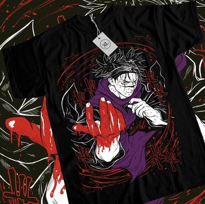 Camiseta de Choso Sangriento Manga Japonesa Jujutsu Kaisen Anime de Terror Regalo Camisa Negra