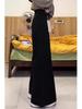 2025 Women's Flared Wide-Leg Jeans - Korean Trend, Autumn, Floor-Length
