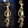 Retro Old Cat Keychain Metal Texture Bag Pendant Female Personality Accessories Versatile Fashion Trendy