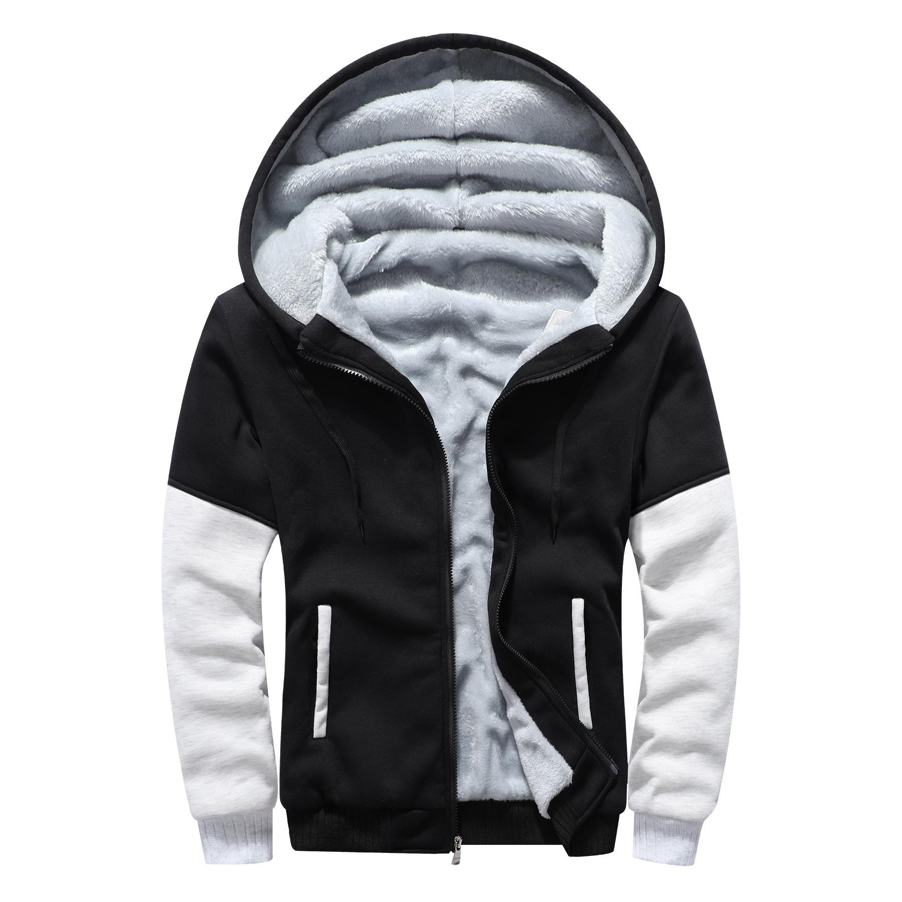 

Мужская толстовка с капюшоном, куртка, зимняя, толстая, теплая, флисовая, на молнии, толстовка с капюшоном, пальто, повседневный спортивный костюм, спортивная одежда, мужские толстовки S~ 5XL S