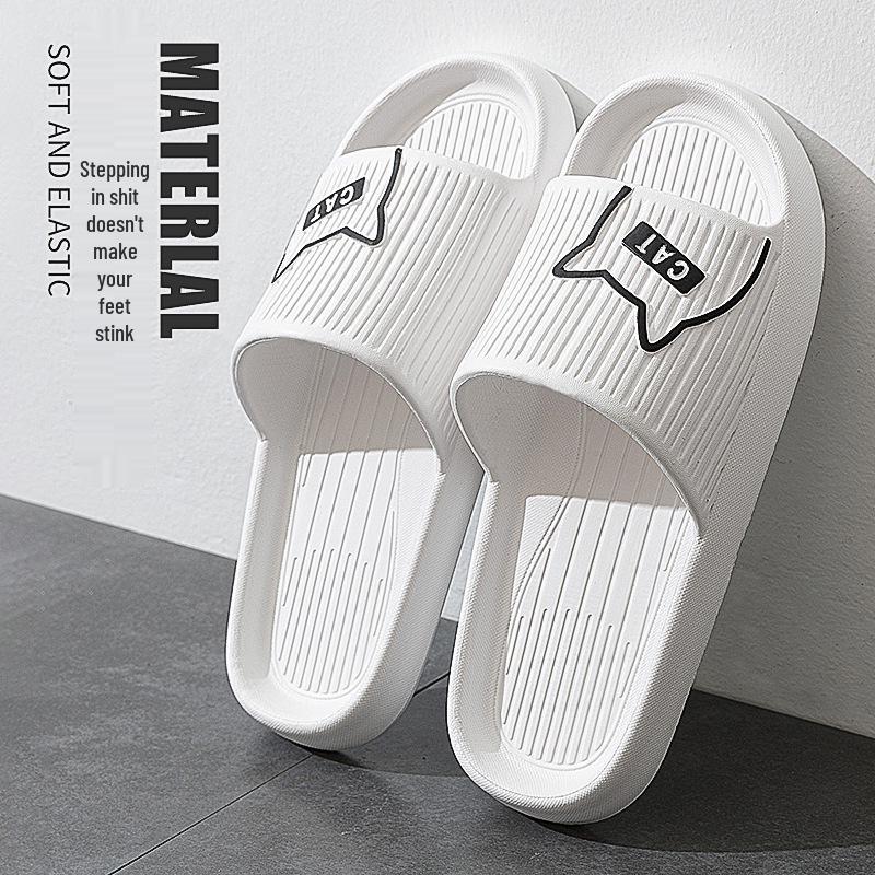 New Women's Indoor/Outdoor EVA Slippers - Deodorant, Non-Slip, Step-On-Cloud Feel, Cat Design, Perfect for Bathroom & Couples.