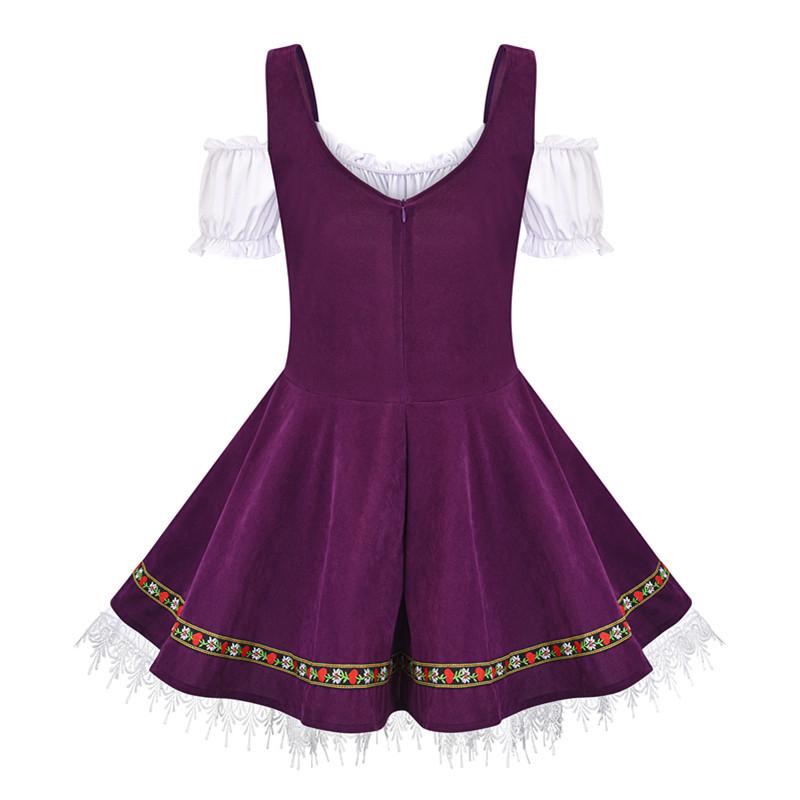 Oktoberfest Plus Size Bar Maid Costume - Halloween German Beer Girl Dress
