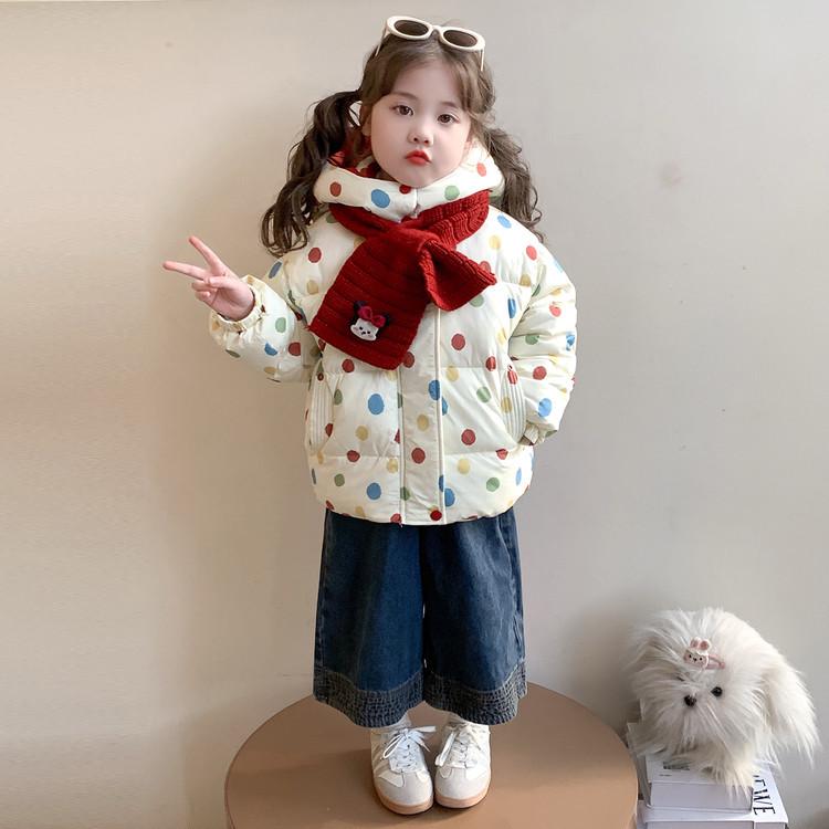 

Модная хлопковая зимняя куртка для девочек 2025 года - Теплое и стильное толстое пальто для девочки 90 cm