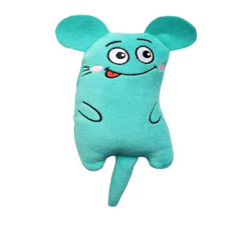 Funny Pet Plush Embroidery Catnip Toy Cat Expressive Mouse Toys Interactive Cat Toy Kitten Bite Resistance Toy Pet Accessories