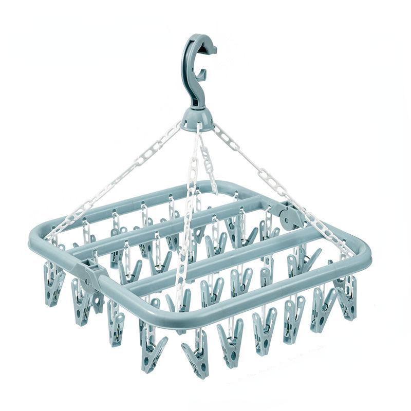 Laundry Hanger Foldable Laundry Clothespin Drying Rack Foes