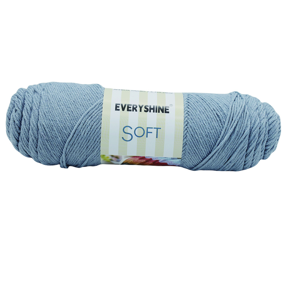 2er-Pack Acrylgarnknäuel (190g/6.7oz, 380m/416yd) – Mehrfarbiges Kammgarn zum Stricken & Häkeln – Weiche Milchfaser für Amigurumi,