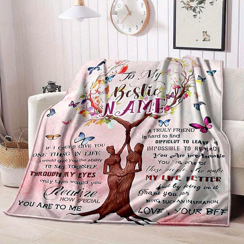 For Friends Customize Your Name Blanket Warm Comfortable And Soft Blankets Are Suitable For Home Lunch Break Blanket Office Sofa Sofa Gift To