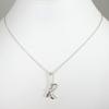 [Used] TIFFANY 925 Initial K Pendant Necklace J28-34