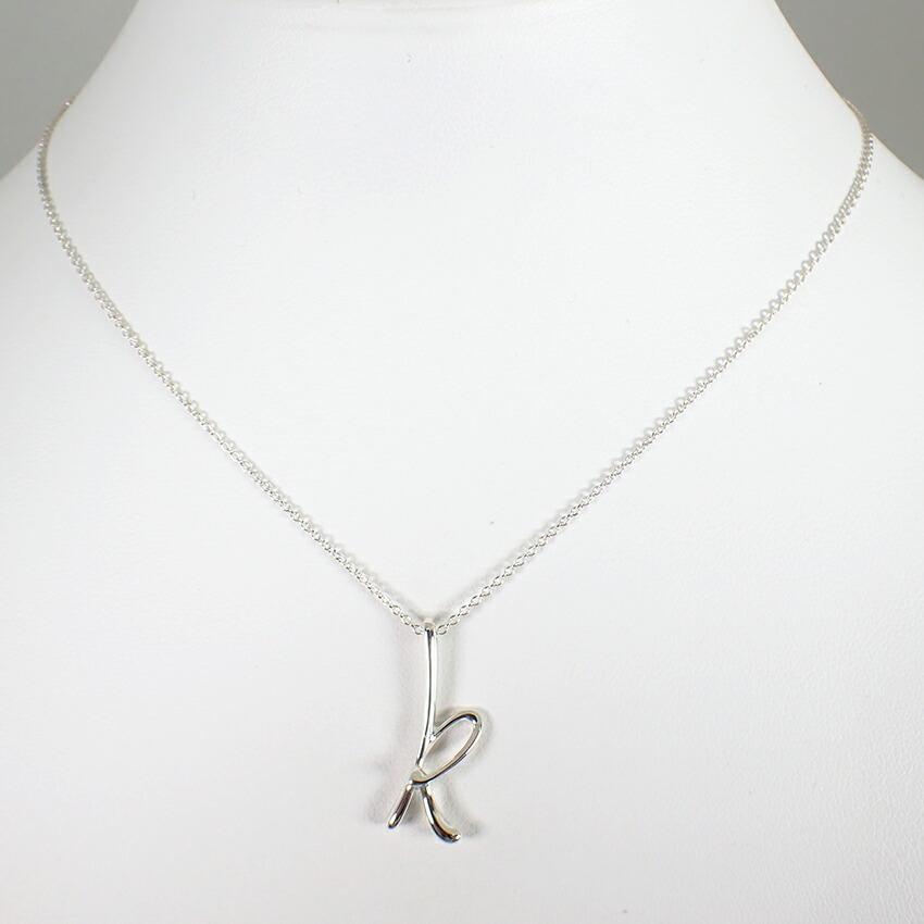 [Used] TIFFANY 925 Initial K Pendant Necklace J28-34