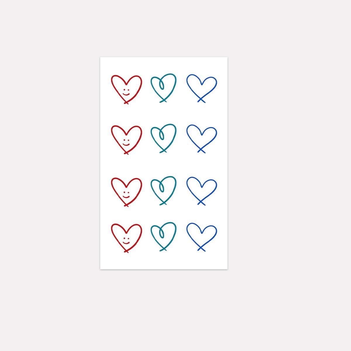 

Color Love Tattoo Sticker, Waterproof And Long-Lasting, Cute Wrist Model, Simulated Tattoo Sticker. 6*10