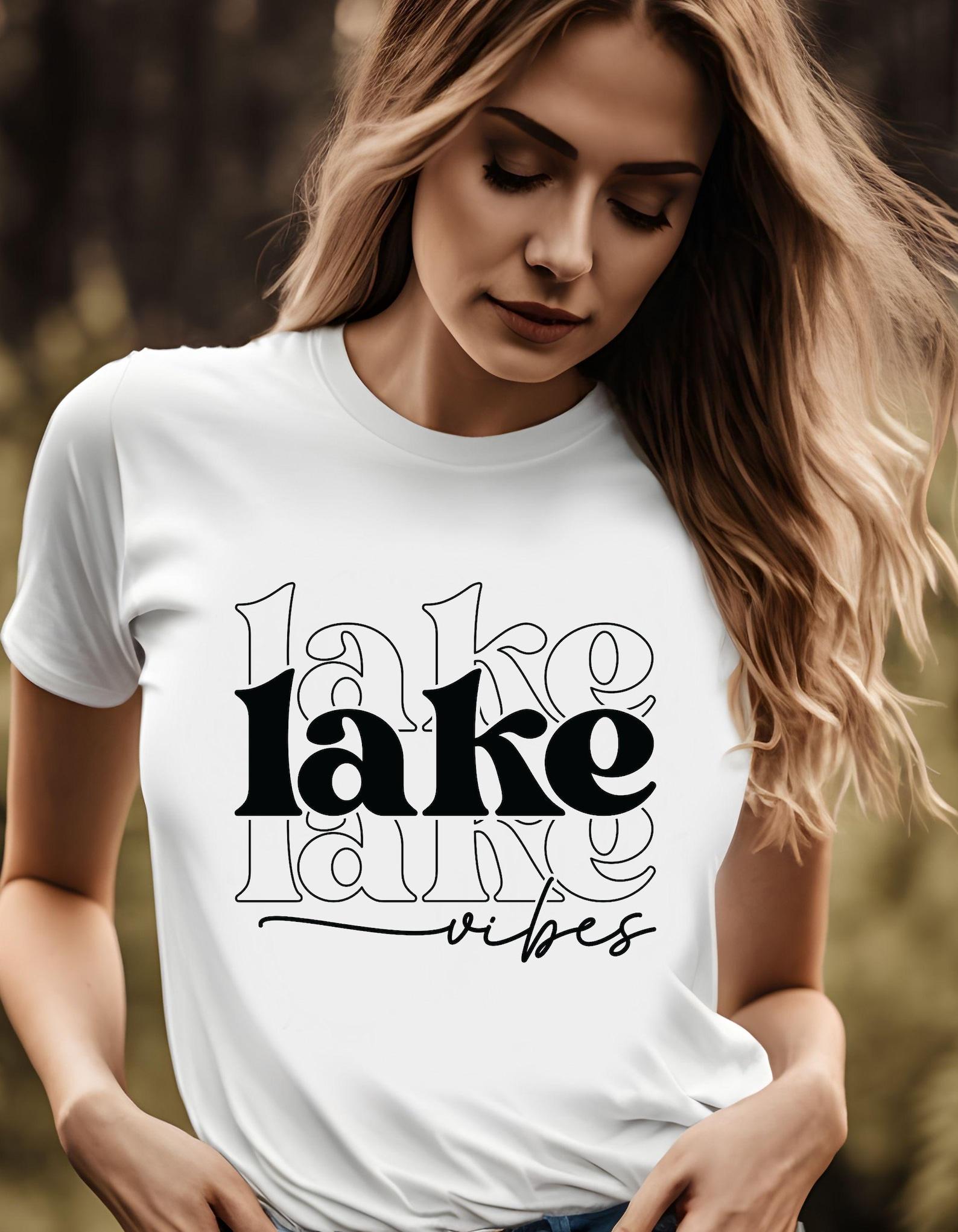 Lake Vibes Unisex Tee, Summer Graphic T-Shirt, Lake Life Shirt, Vacation Outfit, Nature Lover Gift, Outdoor Adventure Apparel, 6 colors XL