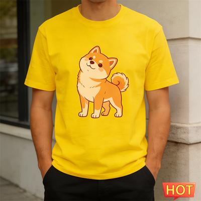 Cute Shiba Inu Graphic T Shirts Summer Fashion Short Sleeve Funny Dog 3D Printed Crew Neck Tshirts Loose Comfortable Tees Tops