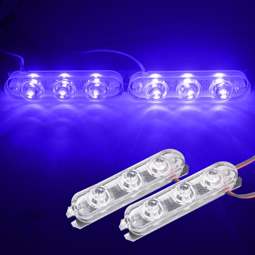 1 Pair Lights Led Strobe Lights Flasher 3 LED Auto Flash Stroboscopes Strobe Light Parking Signal Light Warning Bulbs 7