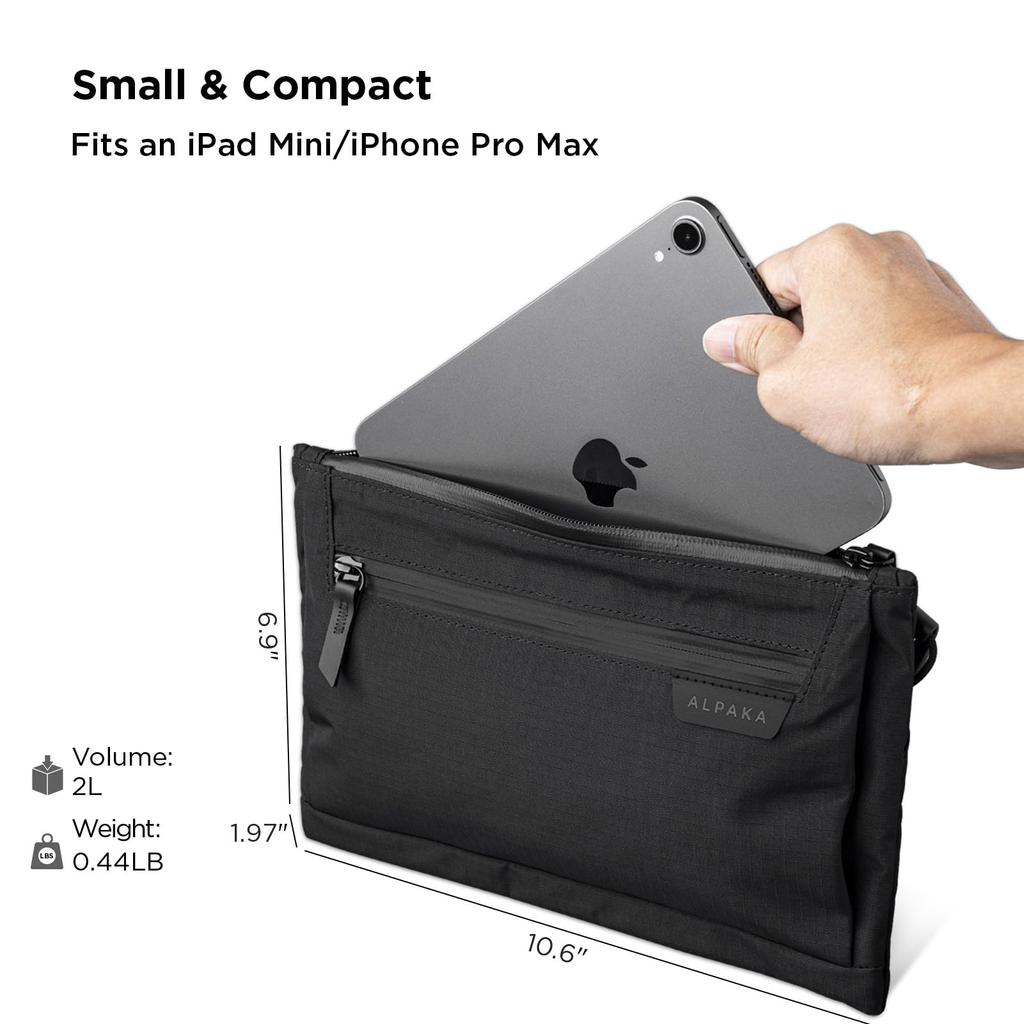 ALPAKA Zip Pouch Pro Minimalist Zipper Wallet Black ID Card Holder Wallet with Zipper Slot - - Men's Multi-Tool