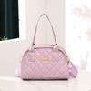 Women's bag, new shoulder messenger bag, fashionable and simple diamond long label decorative handbag, one piece.
