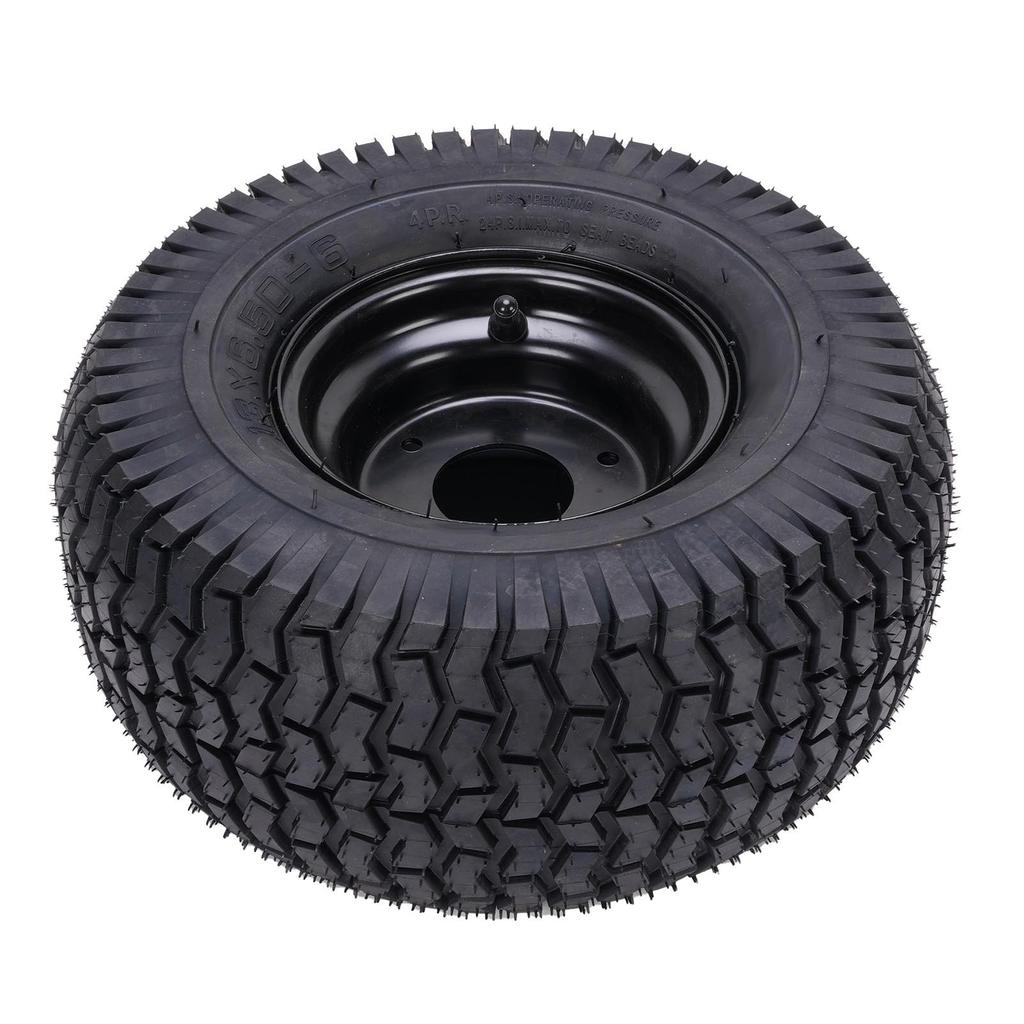 13X6.50 6 Tire with Rim 6PR Rubber Enhanced Traction All Terrain Tire for ATV UTV Go Kart Golf Cart Or Garden Lawn