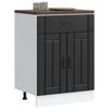 Kitchen Base Cabinet „Lucca” Black Glued Wood