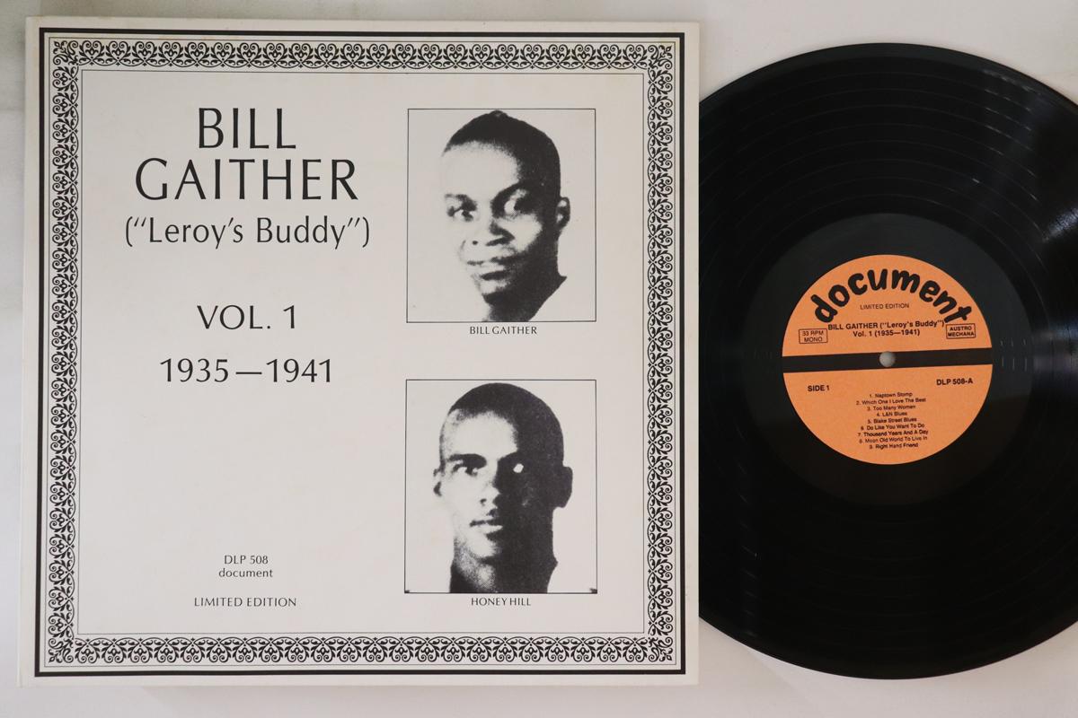 

LP Record BILL GAITHER HONEY HILL Vol. 1 19351941 DLP508 DOCUMENT Austria Blues Used