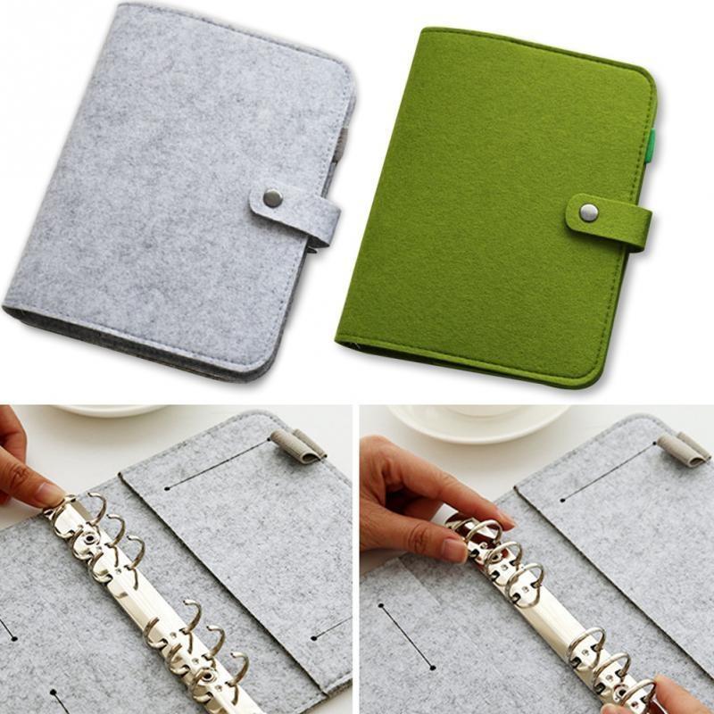 A5 A6 Spirála Cestovní deník Obal na notebook Plsť 6 otvorů Vintage Diář Plánovač DIY Pořadatel Škola O