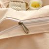 Luxury French Cotton Flannel Bedding Set: 4-Piece Thick Warm Duvet Cover & Fitted Sheet for Autumn/Winter.