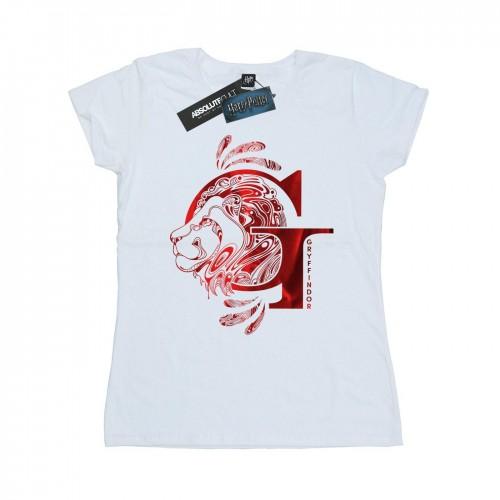 Harry Potter Womens/Ladies Gryffindor Lion Cotton T-Shirt