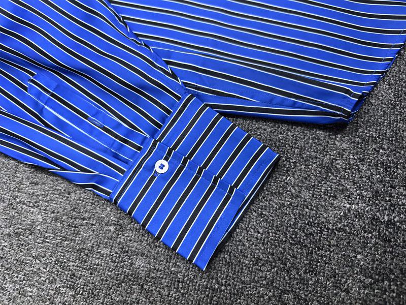 Su Mei Hui Women's Striped Satin Shirt - Spring/Summer 2026 Collection, TOT Style Commute Long Sleeve Top