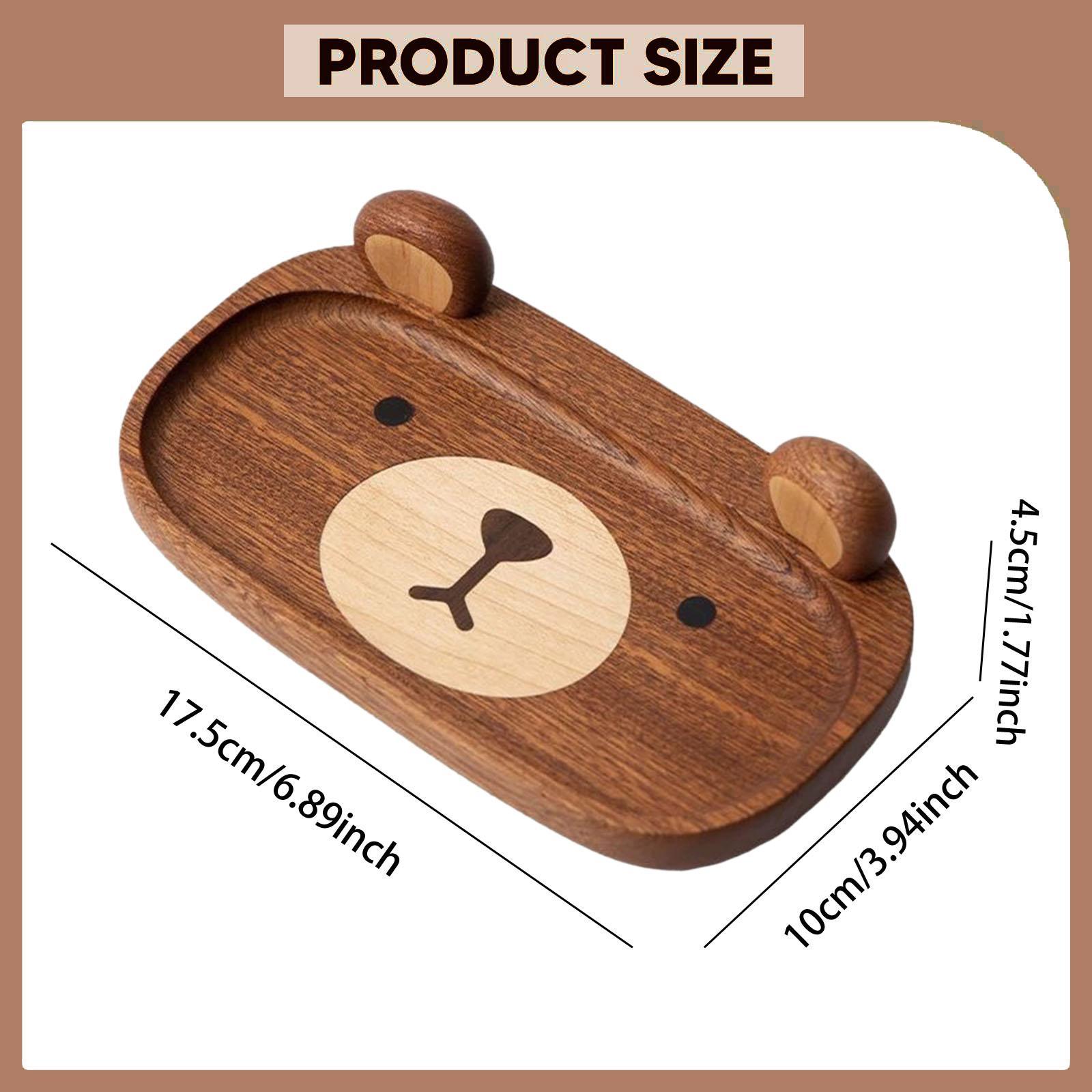 New Exquisite Wooden Desktop Storage Box Office Creative Cute Glasses Tray Entrance Key Sundries Organizer Plate Home Decoration