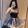 Hot Girl Spider Web Backless Slim Waist Ultra Short Skirt New Sexy Backless Four Seasons Dress Trendy Women's Skirt