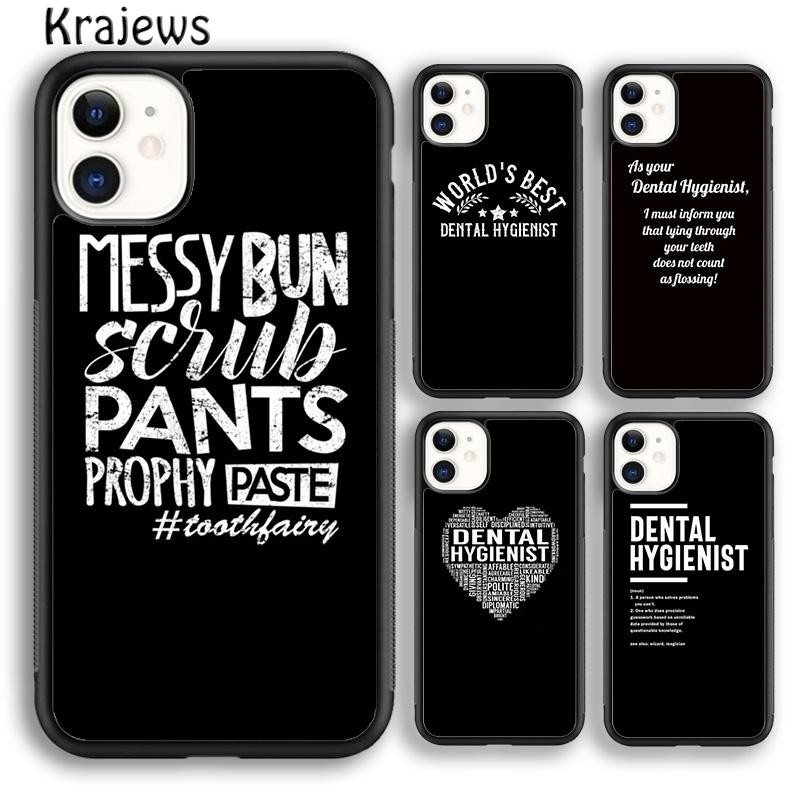 Krajews Dentist Tooth Dental Hygienist Phone Case Cover For iPhone 17 Air 16 15 14 plus 12 13 pro max Fundas