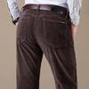 Pantaloni a coste autunnali da uomo in cotone spessi slim dritti elastici pantaloni casual da lavoro moda kaki abbigliamento maschile