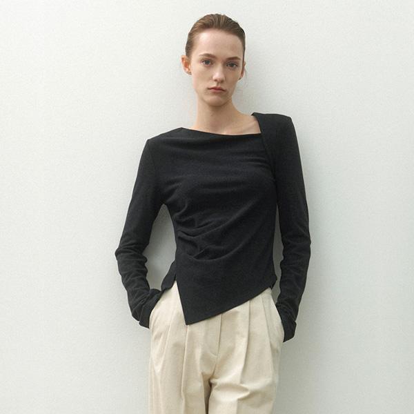 Atelier Nine Ash Oblique Line Tee(T-6949) Ivory/S