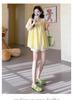 Korean Style 2026 Lace Embroidery Doll Top & Tummy Support Shorts Set