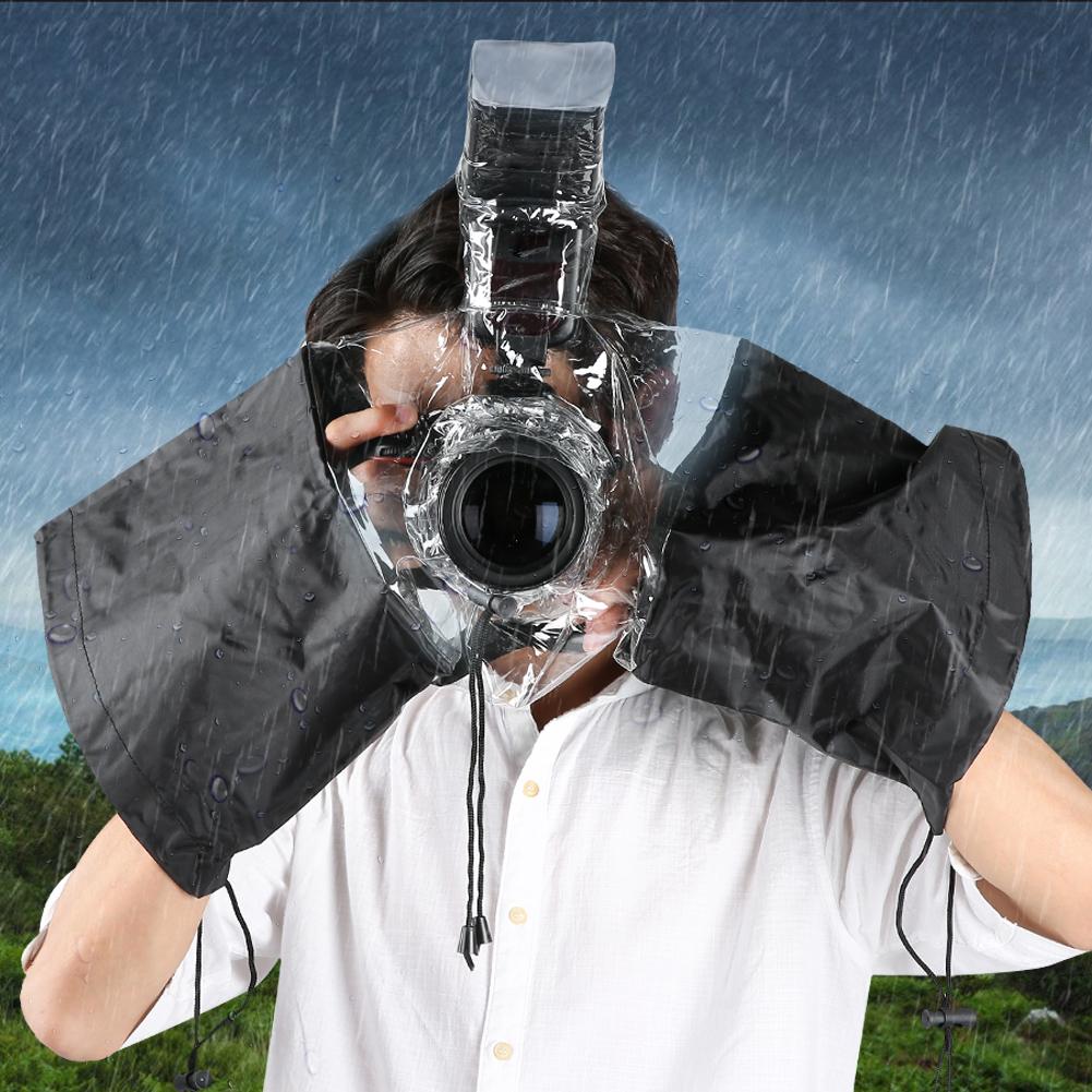 Black Universal DSLR Camera Waterproof Rain Cover Case Photography Accessories