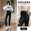 High-waisted shark pants women's new autumn and winter outer wear tight black elastic yoga Barbie fleece leggings