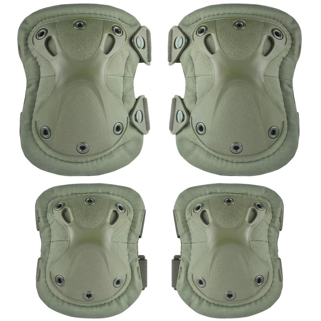 Knee & Elbow Protective Pads Set for Outdoor CS Paintball Game Cycling Safety Skateboarding Gear Skates Knee Protection Guard