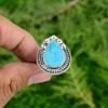Natural Arizona Turquoise Sterling Silver Trendy Wedding Promise Daughter Ring