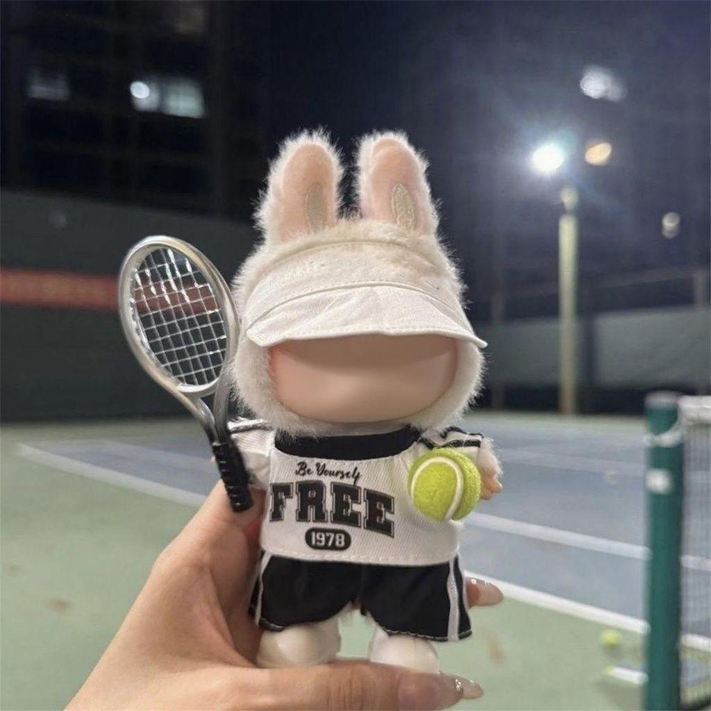 Plush Doll Tennis Loose T-shirt Suitable For, And Third Children's Clothing 17cm Pendant